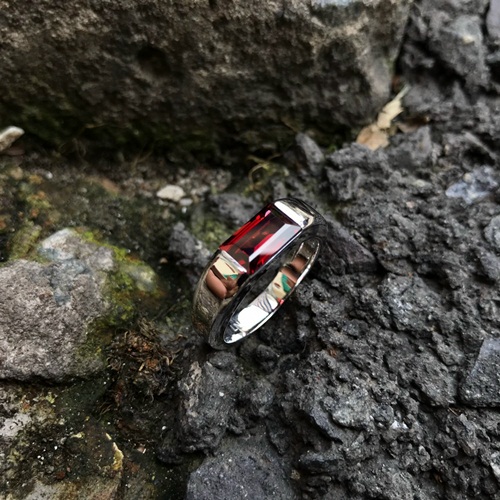 NHẪN NAM ĐÁ CHỦ GARNET THIÊN NHIÊN